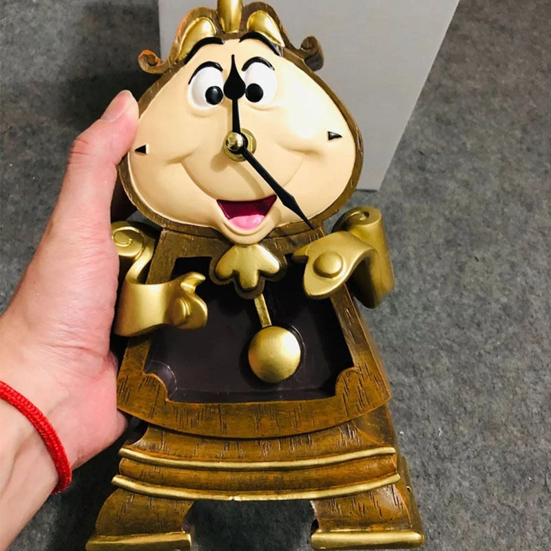 Originale Disney La Bella E La Bestia Figura Giocattoli Lumiere Luci Notturne Candelieri Desktop Cogsworth Orologio Decorazione Di Natale Regali