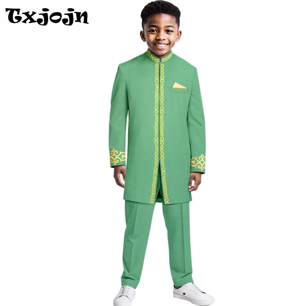 

Smart Fashionable Kids Suit Set 2 Pieces Performance Costumes,Autumn Long Sleeve Tuxedo For Boys Birthday Party Tuxedo XS-XXL