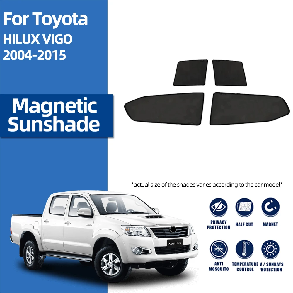 For Toyota HILUX VII Pickup Vigo 2004-2015 Car Rear Side Baby Window SunShade Shield Front Windshield Curtain Sun shade Visor