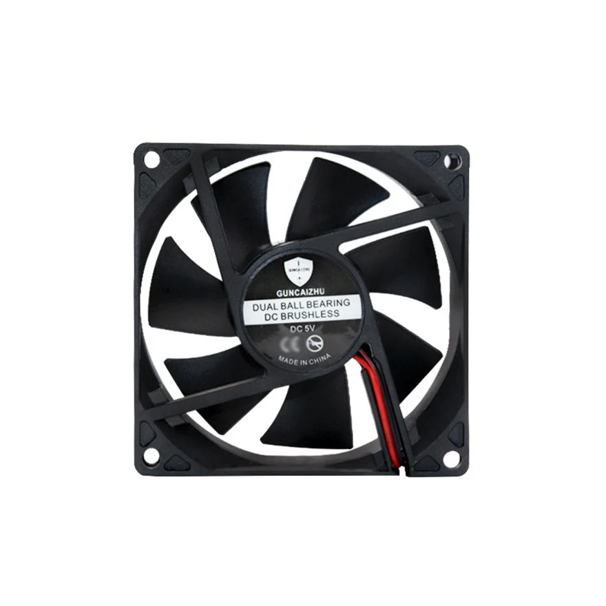 

Dual Ball Bearing DC5V 12V24V 80MM CPU Fan 8025 80*80*25MM 8*8*2.5CM Cooling Fan Inverter Fan 2PIN