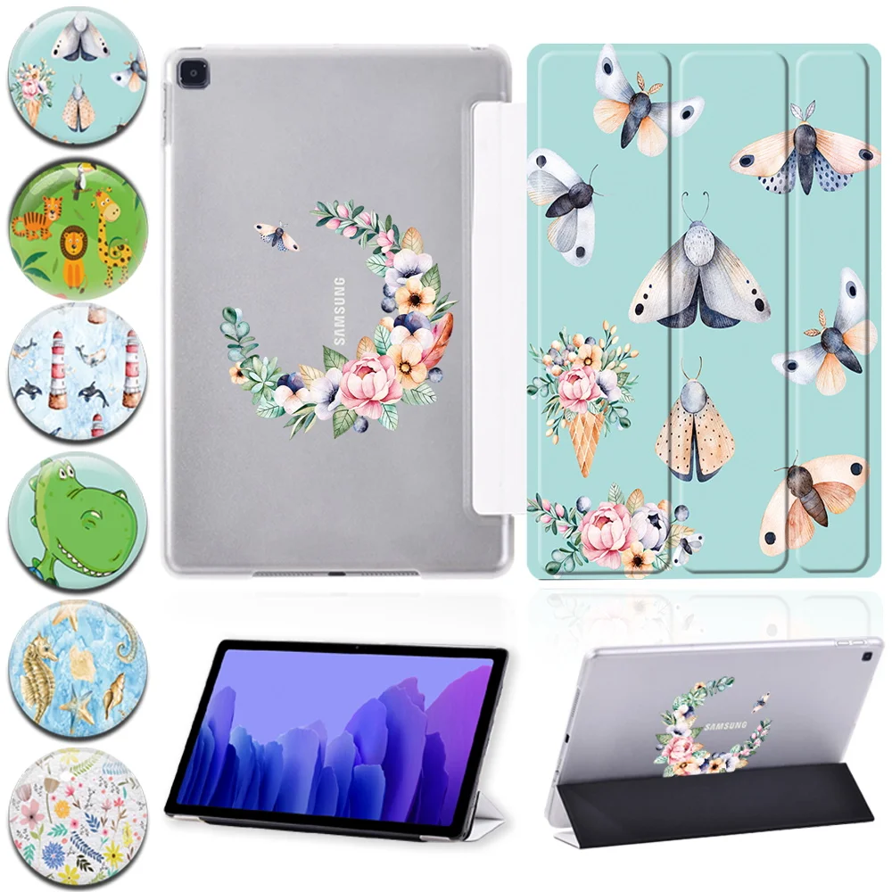 Tablet Case for Samsung Galaxy Tab A7 10.4 2020 SM-T500 T505 Three-Fold Folio Stand Cover for Galaxy Tab A 10.1 2019 T510 T515