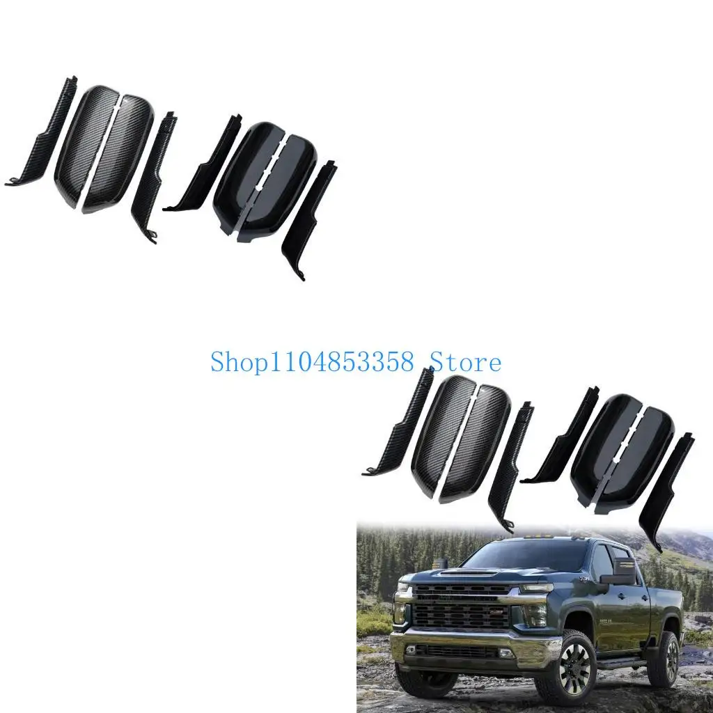 

652F Automotive Modified Accessories Tow Mirror Covers Mirror Cover Top and Side Clip-on Mirror Housing for 2020-2024