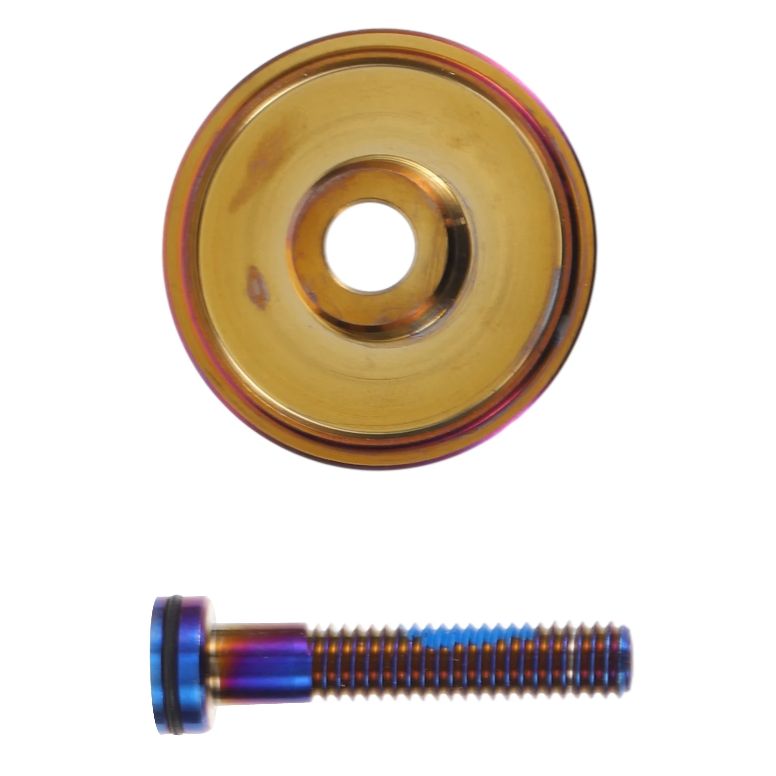 1Set Titanium Alloy Bike Screw Cap Fine Workmanship Not Easy to Wear and Tear Suitable for Various Bikes Bike Headset Cap