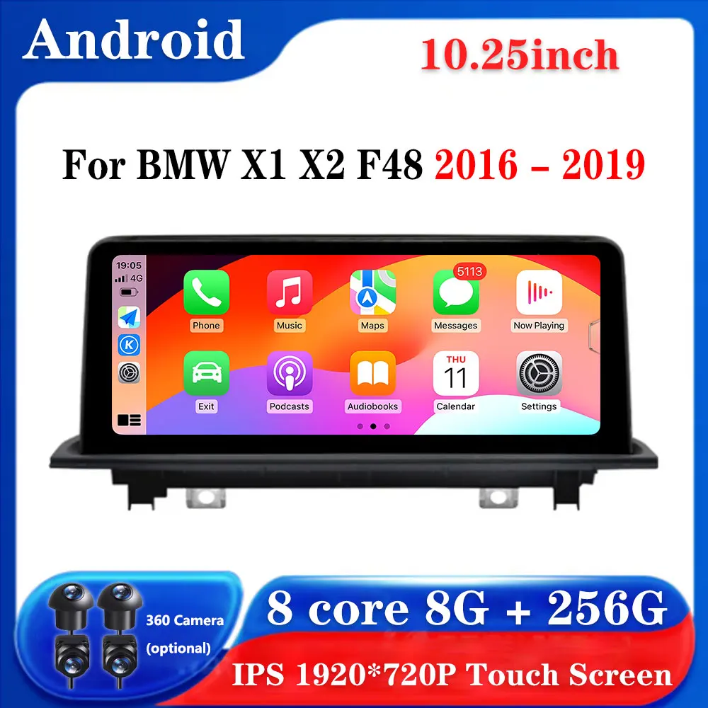 10.25 inch Android Car Radio Multimedia Player HD Touch Screen For BMW X1 X2 F48 2016 - 2019 NBT / EVO System DSP Stereo GPS