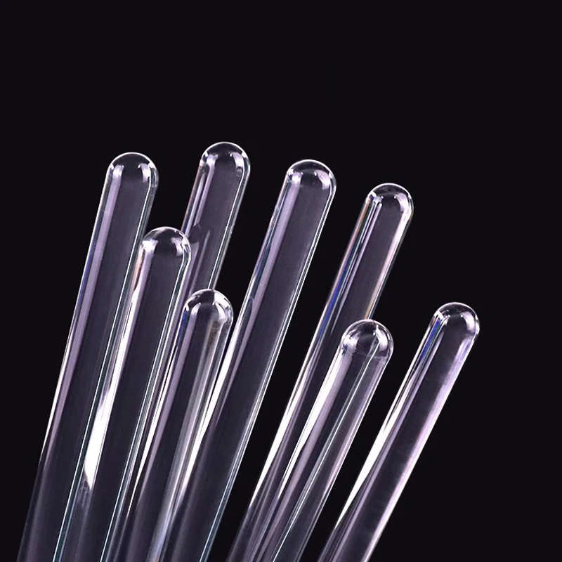 10pcs/lot Lab 5 7 8 10mm Round Head Glass Drain Rod Glass Stiring Bar Suitable for Beakers Laboratory Chemistry