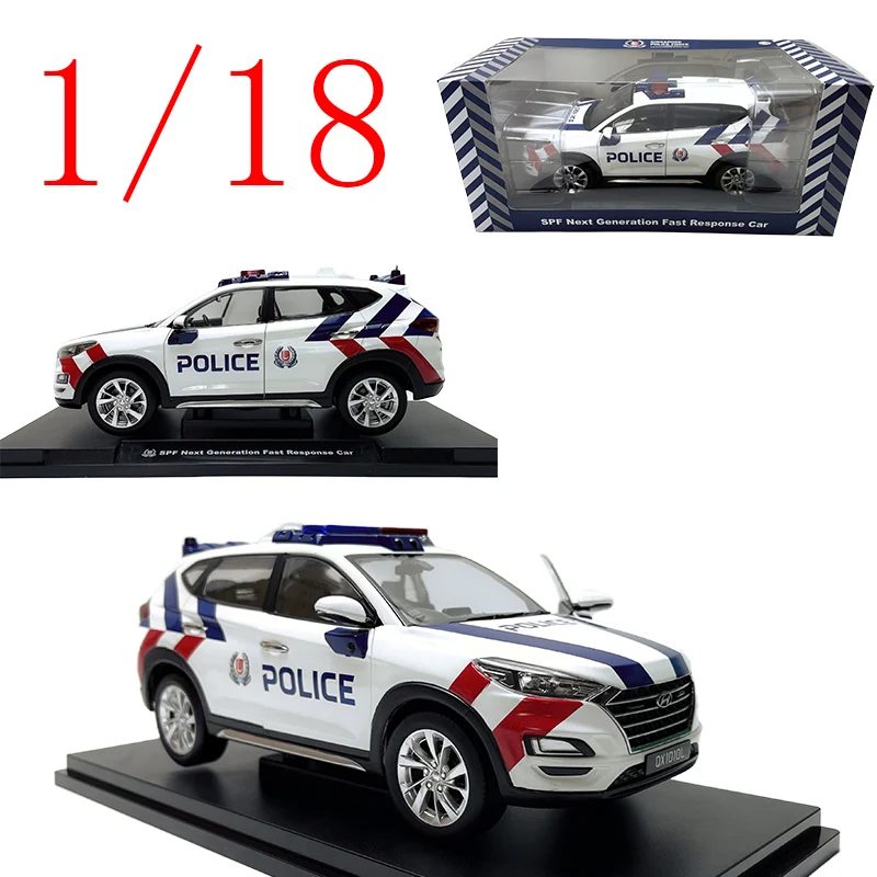 

IXO Литая под давлением масштаб 1/18 Hyundai, модель автомобиля из сплава Hyundai SPF Next, полицейская машина, игровые транспортные средства, игрушки для мальчиков, подарок, оригинальная коробка