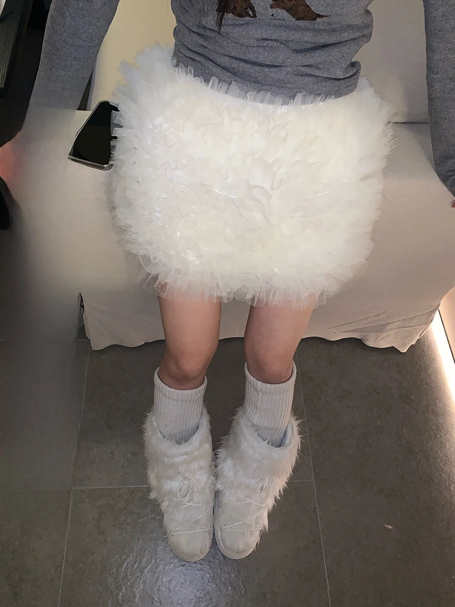 

Юбка Sinbounboun с высокой талией, А-силуэт, пышная, объемная, дышащая, приятная к телу