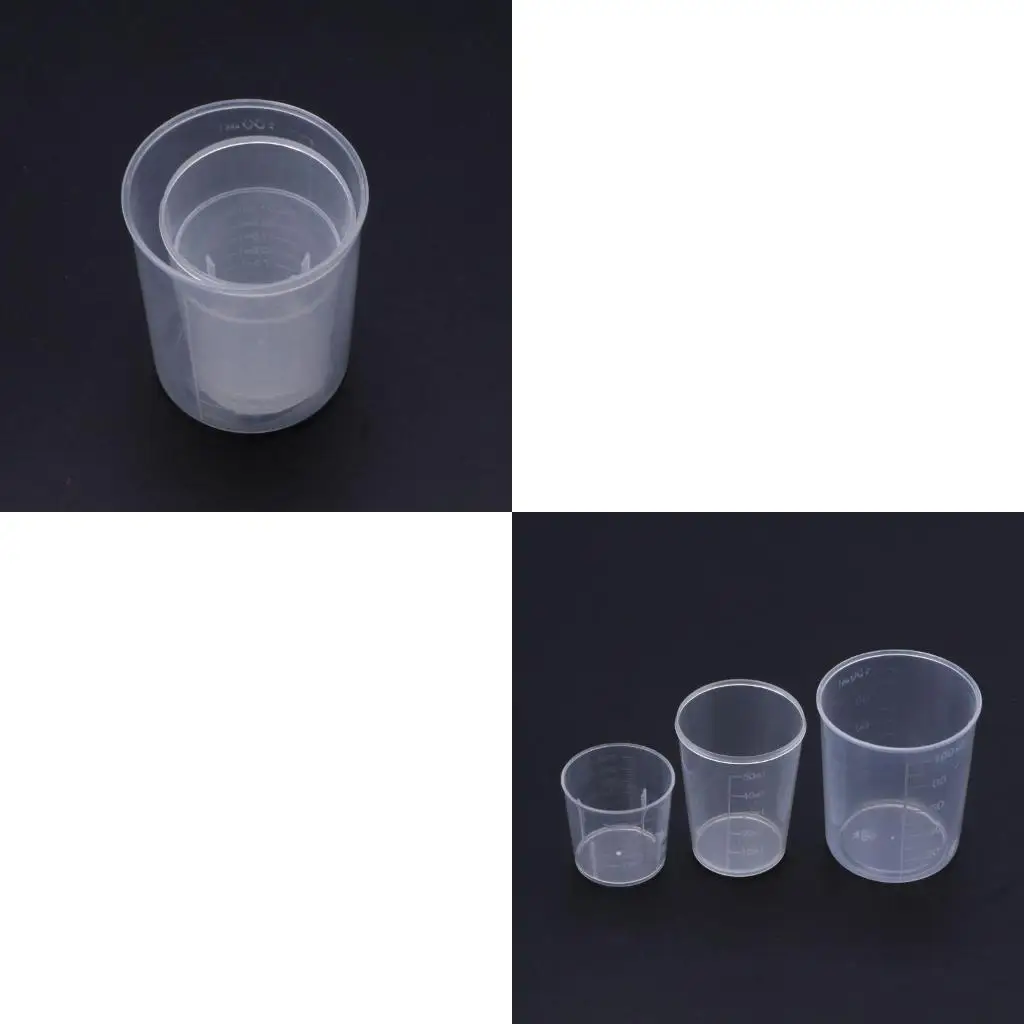 

9HJK 3Pcs Multipurpose Measuring Cups Epoxy Mixing Cups Liquid Container Cups