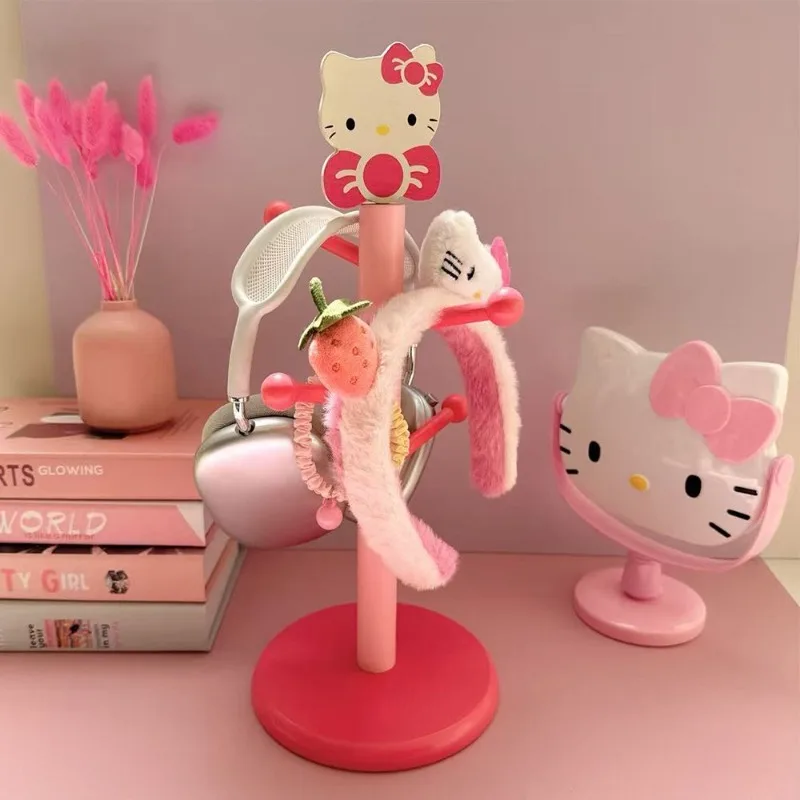 

Подставка для игровой гарнитуры Hello Kitty в стиле аниме, настольный держатель, креативный органайзер для стола, декоративная подставка для демонстрации, оригинальный аксессуар для рабочего стола