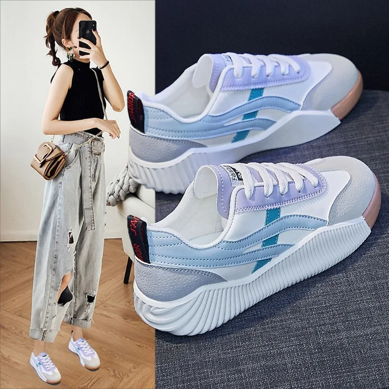 

Breathable White Shoes Female 2024 Summer Women Sneakers Lightweight Sports Board Shoes Heightened Casual Running Shoes Women