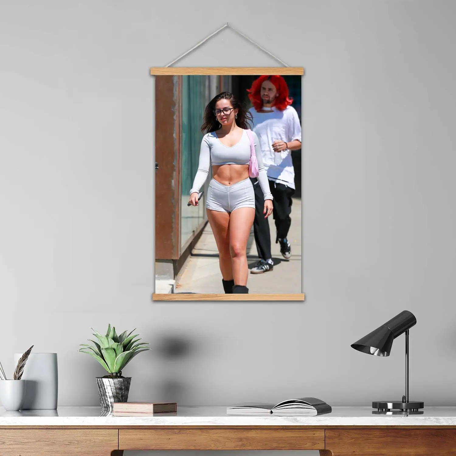 أديسون راي مؤطرة جدار اللوحة قماش ملصق فني وفن جدران، ديكور غرفة نوم الأسرة الحديثة، الملصقات، اللوحة الزخرفية