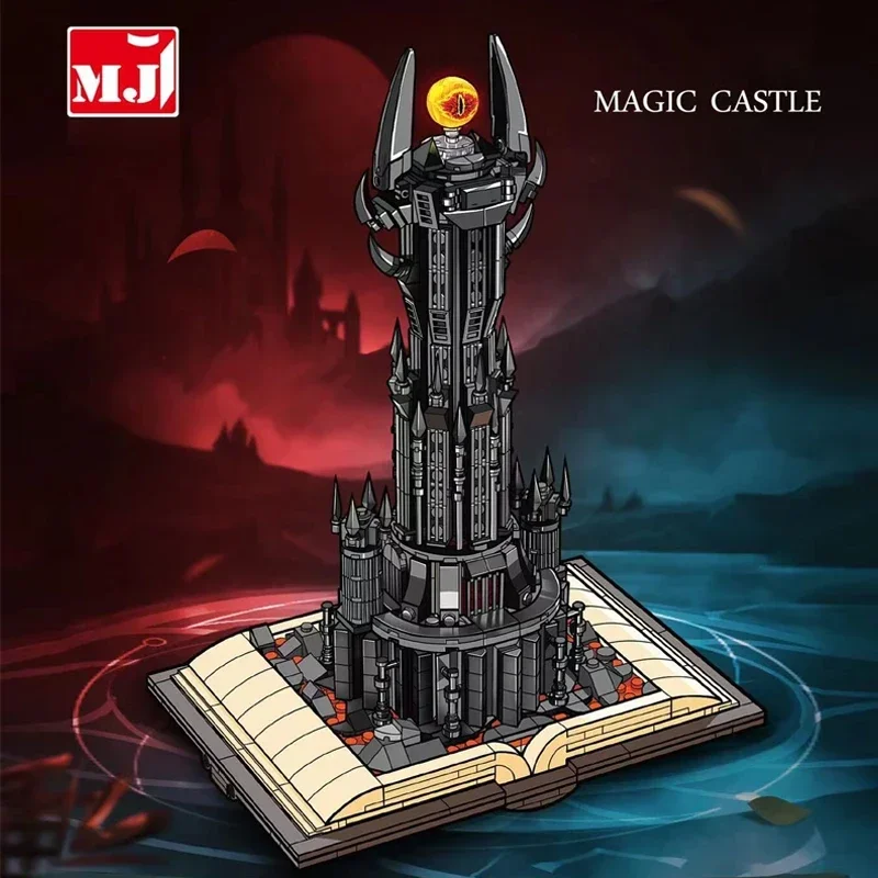 Creative Expert Movie MOC MJ 13018 Black Tower Magic Book Magic Gastle Dark Tower Model 969PCS Building Blocks Brick Puzzle Toys