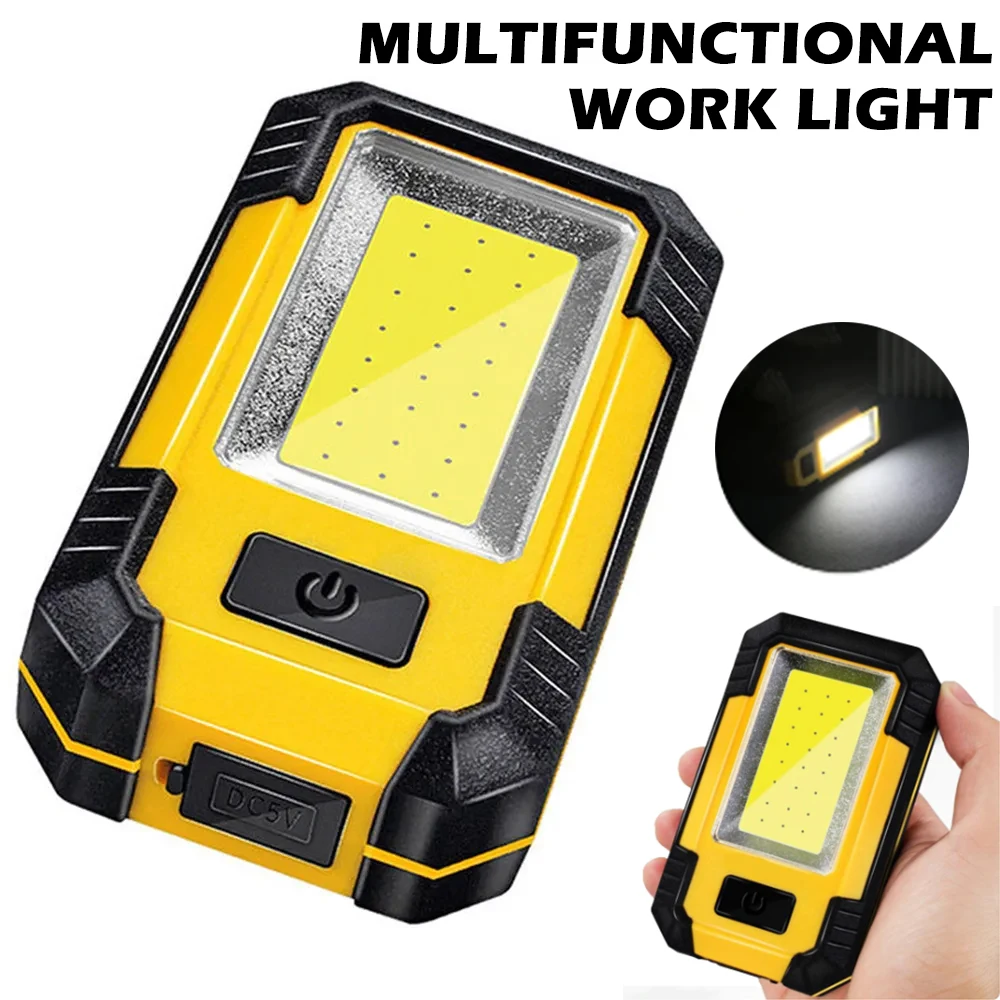 LED Work Lights Rechargeable Magnetic Light Portable Camping Lantern Worklight For Car Repairing 3600mah Power Bank FlashLight