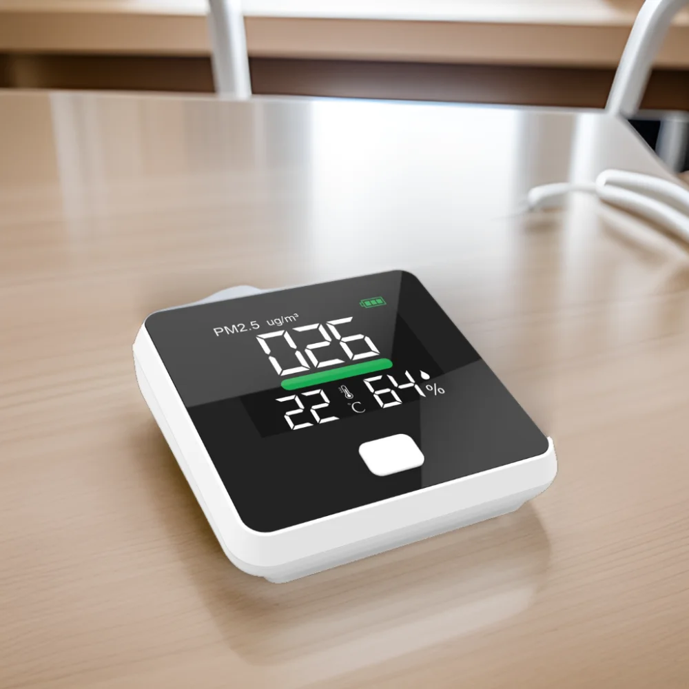 PM2.5 Detector Tester Digital Air Quality Sensor Monitor for Indoor Outdoor Particulate Matter for Household Industrial Use