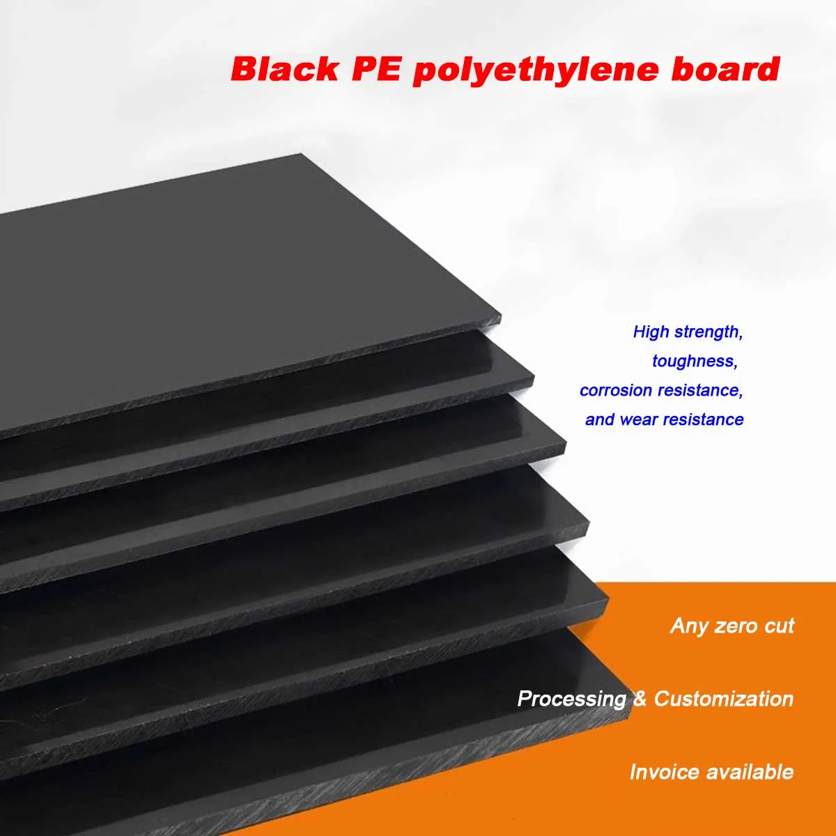 

Thick 1mm-30mm Black HDPE Board Wear Resistant PE Plate Polyethylene Handmade Model Plastic Gaskets Cutting Carving Processing