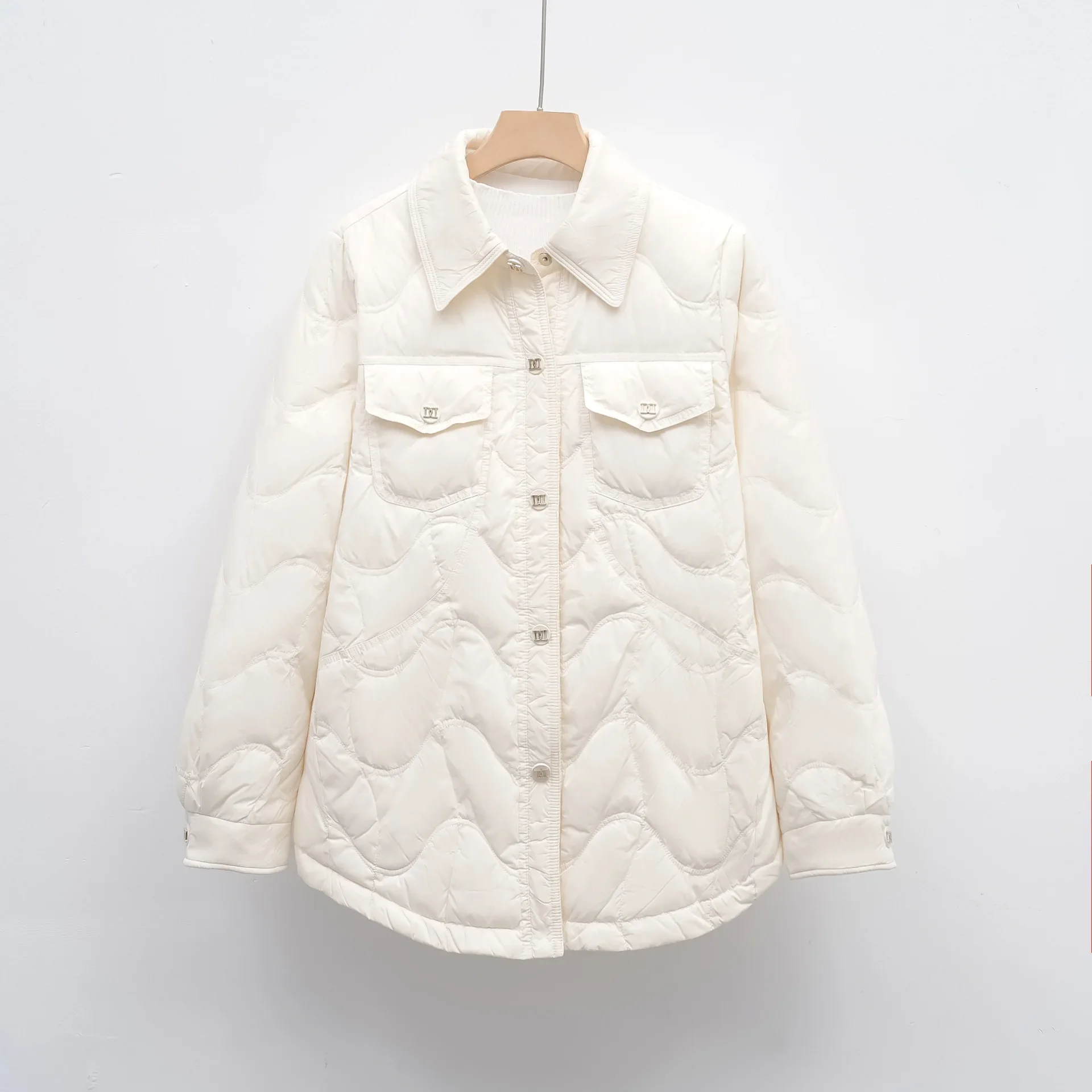 أزياء التخسيس الخريف الشتاء وصول جديد دافئ مريح جديد المعايير الوطنية 90 أسفل قميص نسائي نمط أسفل سترة #1