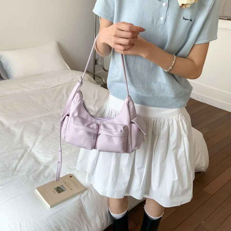 

Новая модная корейская нишевая красивая сумка подмышки, большая вместительная седельная сумка для поездок на работу, женские сумки через плечо на одно плечо