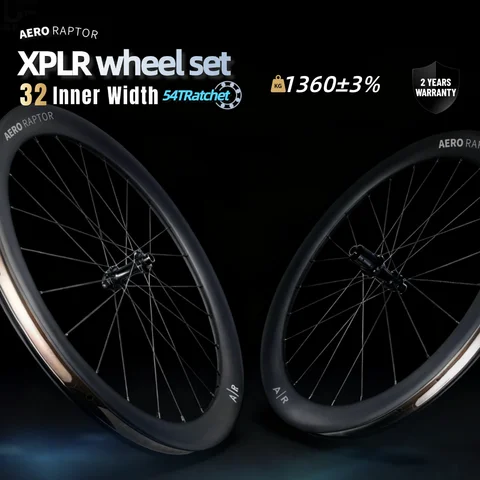 AR XRLP Light Gravel Carbon Wheels Ratchet System 54T NBK bearing Hub 32mm inner Width CXRAY Hooked Bicycle Carbon Wheelset