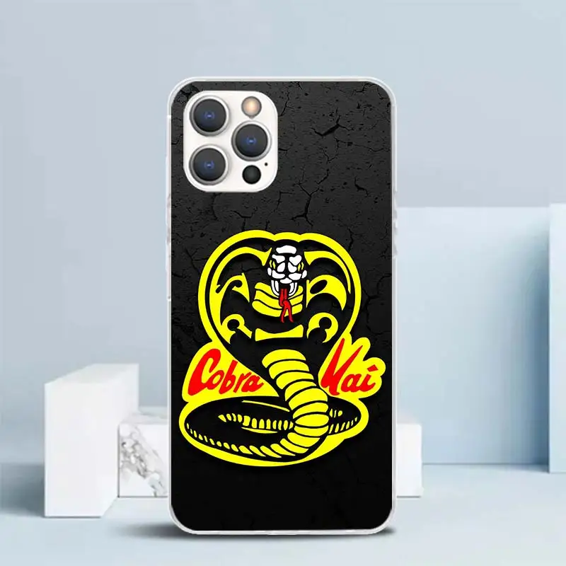 Cobra Kai Snake Soft Cover for iPhone 15 14 13 12 Mini 11 Pro Max Print Phone Case X XS XR 7 Plus 8 + SE Pattern Coque