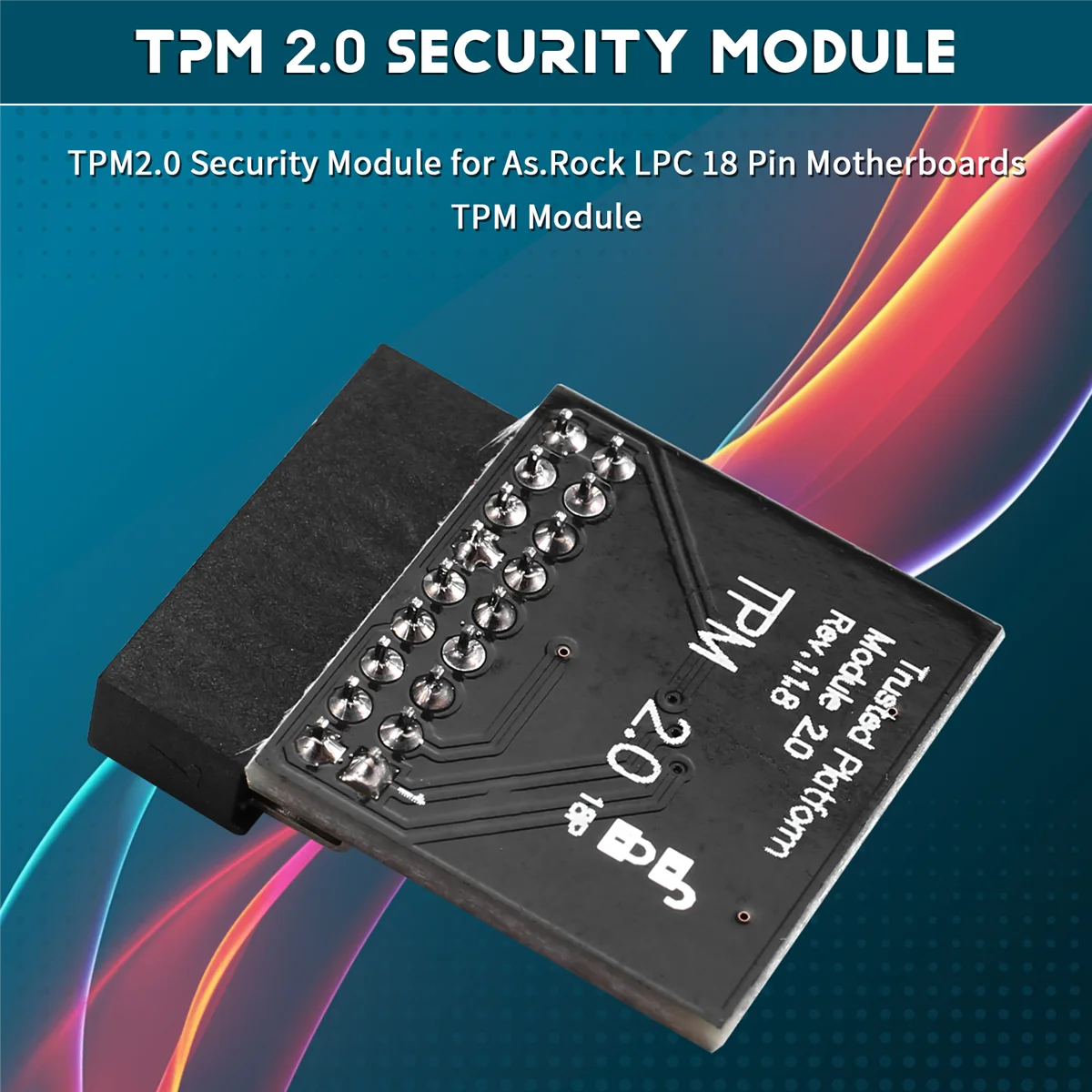 Módulo de seguridad TPM2.0 para placas base As.Rock LPC de 18 pines Módulo TPM