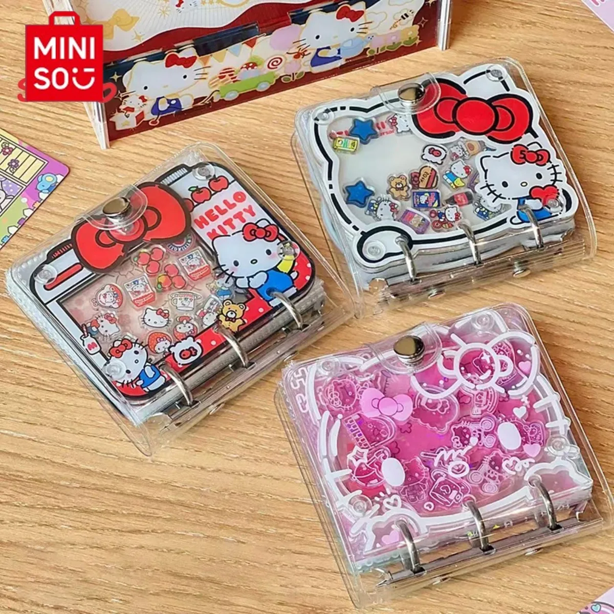 MINISO Kitty Cute Exquisite Eye-catching Card Album Diy Small Card Storage Shake Creative Kpop Polaroid Album Surprise Friends