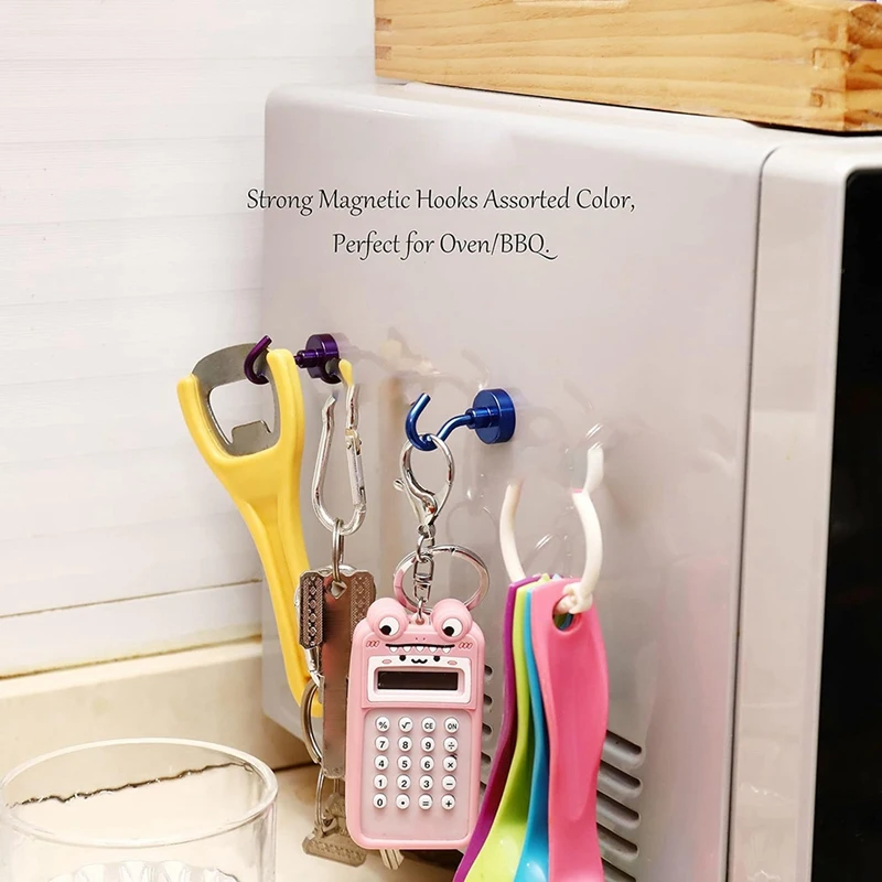 Magnetic Hooks,27Lb Heavy Duty Earth Magnets With Hook For Refrigerator,Cruise Hook For Hanging, (Pack Of 5)
