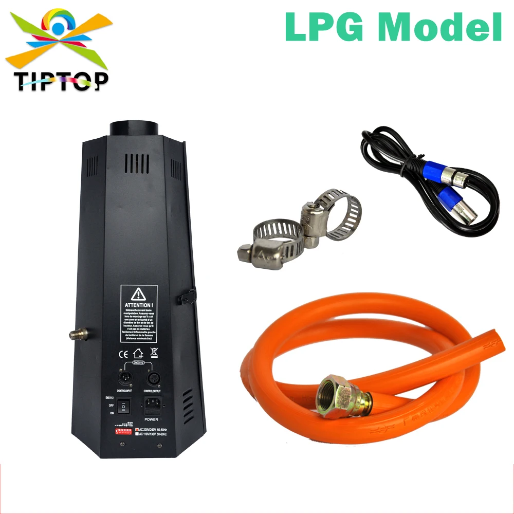 

TIPTOP 200W LPG DMX Fire Machine DMX 512 Control 2 Channels Liquefied Petroleum Gas Flame Propane Gas TP-T152B