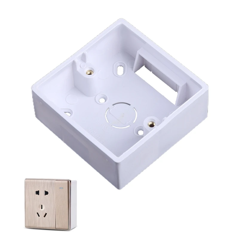 86X86 PVC Thickening Junction Box Wall Mount Cassette For Switch Socket Base Sw