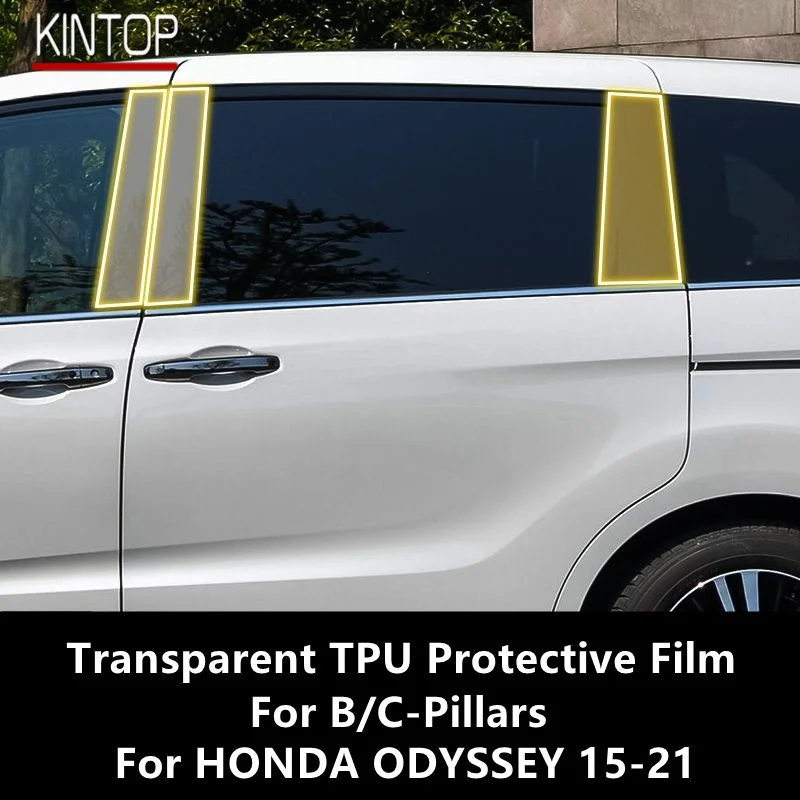 For HONDA ODYSSEY 15-21 B/C-Pillars Transparent TPU Protective Film Anti-scratch Repair Film Accessories Refit