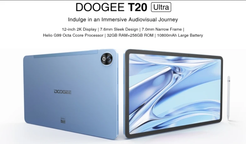 

DOOGEE T20 ультра, процессор Helio G99 120 Гц 12 дюймов, двухдиапазонный Wi-Fi, экономичный 4G планшет, 12 Гб памяти, 256 ГБ ROM