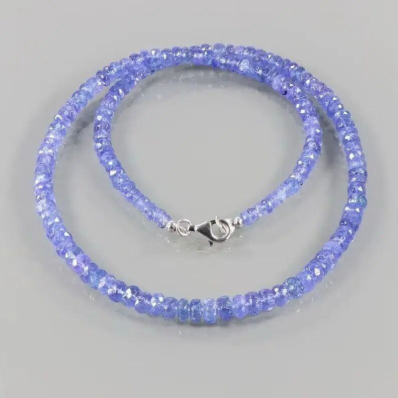 

Natural Tanzanite Faceted Beaded Necklace (2*4mm) - Astrological Gemstone