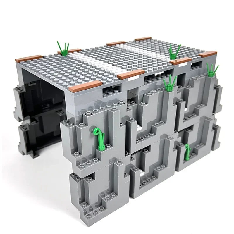 MOC Trem Túnel Blocos de Construção para Crianças, Figuras Educacionais Compatíveis, Cenas Modelo, Tijolos Montar Brinquedos, Presentes Acessório