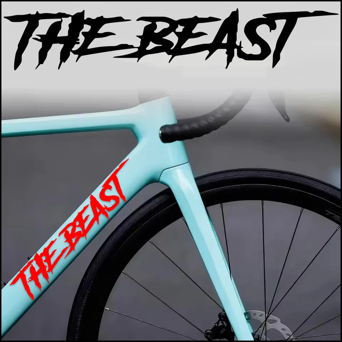 2 Stück The Beast Dark Street Style Fahrradaufkleber Mountainbike Vinyl Reflektierender Wasserdichter Dekorativer Schutz Zubehör Aufkleber – Detail 3