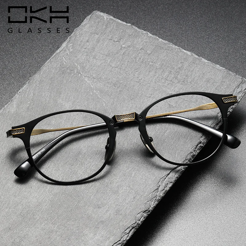 okh-pure-titanium-glasses-frame-man-round-reading-glasses-prescription-eyeglasses-myopia-multifocal-progressive-glasses-t15