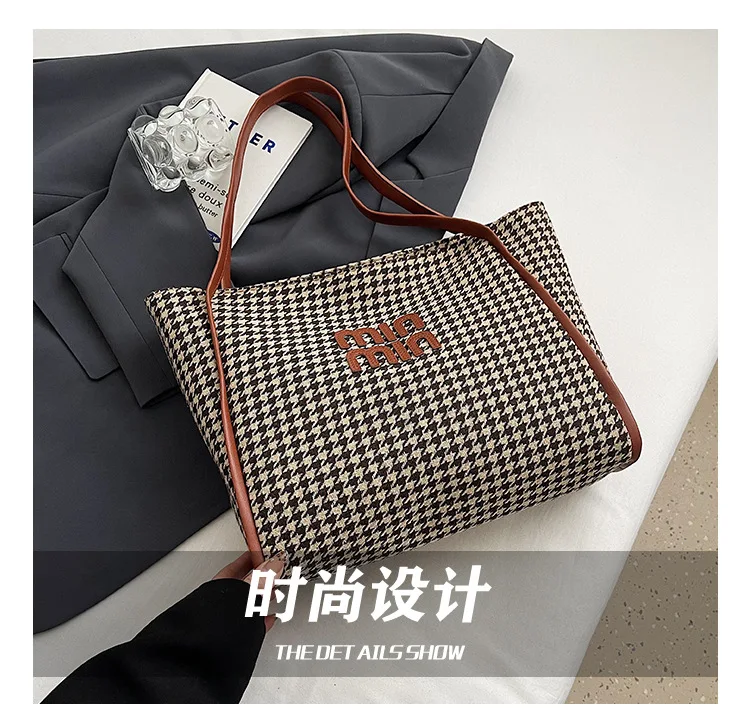 

Women's Shoulder Bag,Hand Bags Wallet Portable Tote Handbags Multifunctional Top-Handle Bags Grid Pattern for Casual Dressing Up