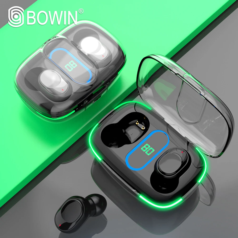 BOWIN Y90 TWS Wireless Headphones Touch Control Bluetooth 5.1 Headphones in-ear Sport Stereo Bluetooth Earbud for Xiaomi iPhone