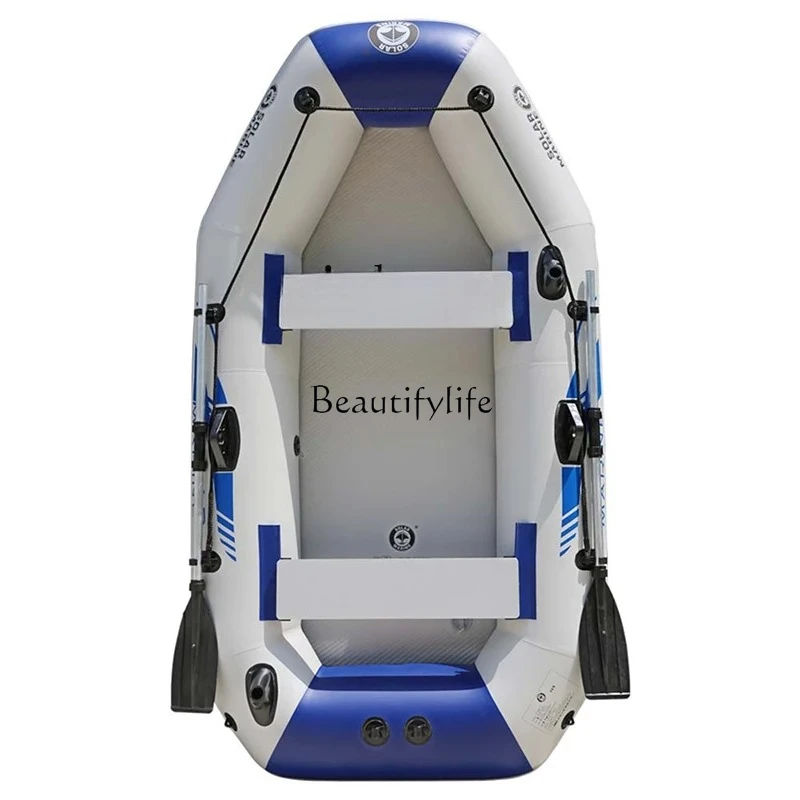 FGBarca infiabile en goma ispessita resistente all'usura, kayak, barca de assaalto, fondo rigido pieghevole