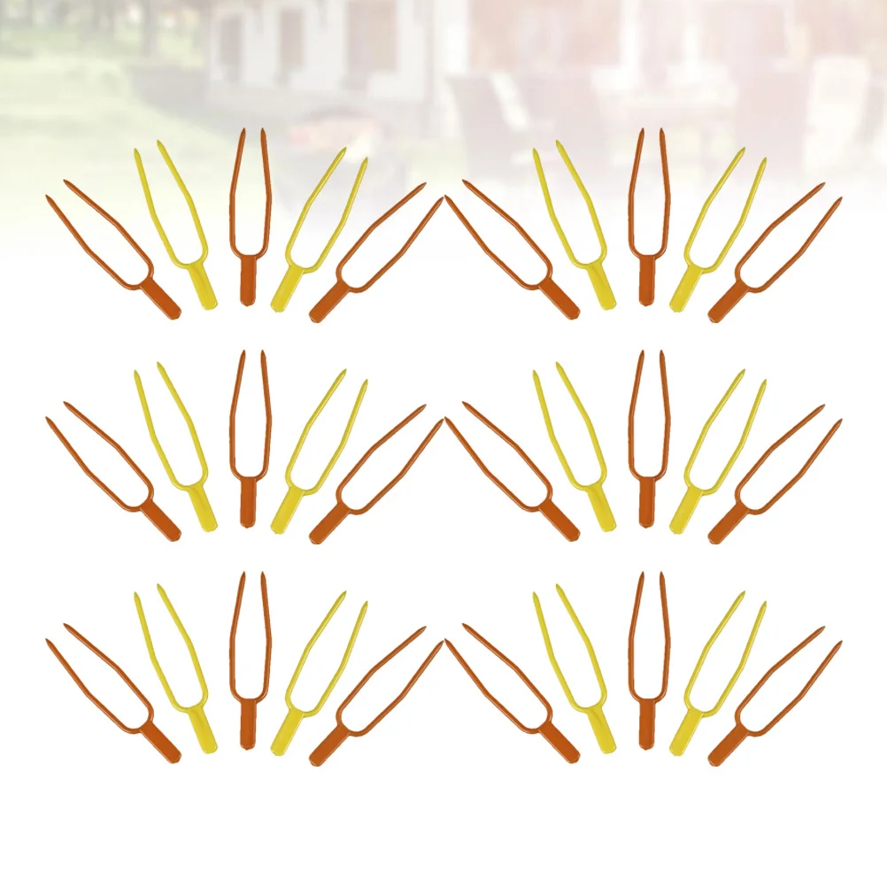 

200pcs Plant Clips For Garden Reusable Plastic Vine Fixed Clip For Watermelon Strawberry Stolon Plants Gardening Use Mixed