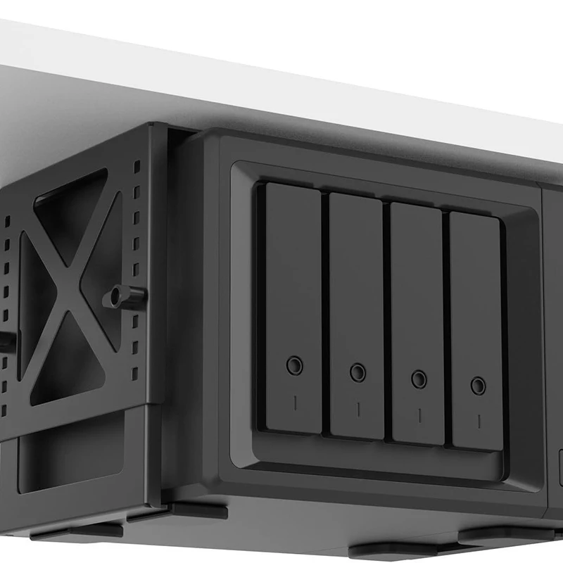 Support sous le bureau réglable, support universel pour ordinateur de bureau, unité NAS et console PS5, installation sans outil