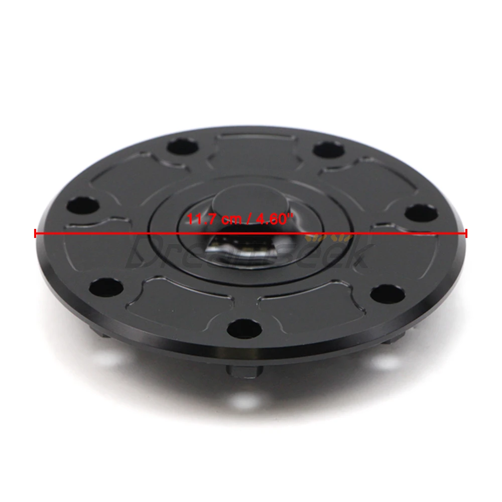 ガフ Black Aluminum Fuel Tank Cap for Kawasaki ZX-6R/ZX-9R