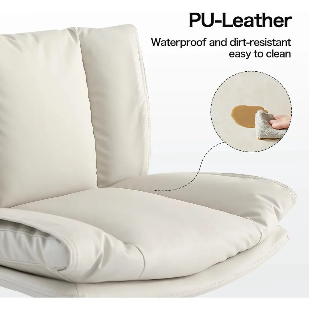 كرسي متقاطع مع عجلات، كرسي مكتب بدون ذراع متقاطع الأرجل، كرسي مهام كمبيوتر حديث قابل للتعديل بارتفاع دوار #6