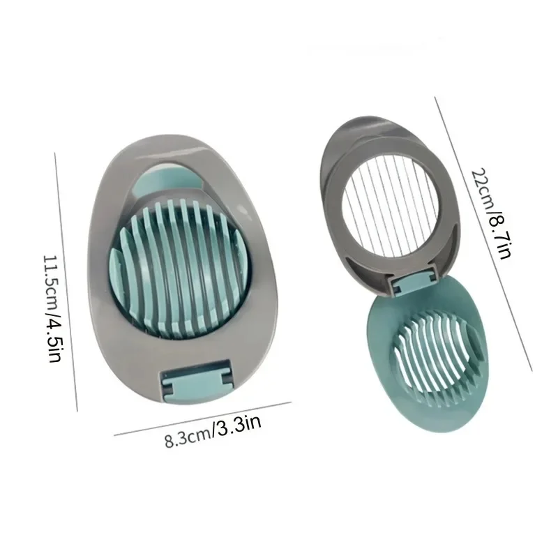Multipurpose stainless steel egg slicer — durable cutter for hard boiled eggs & fruit garnish 3