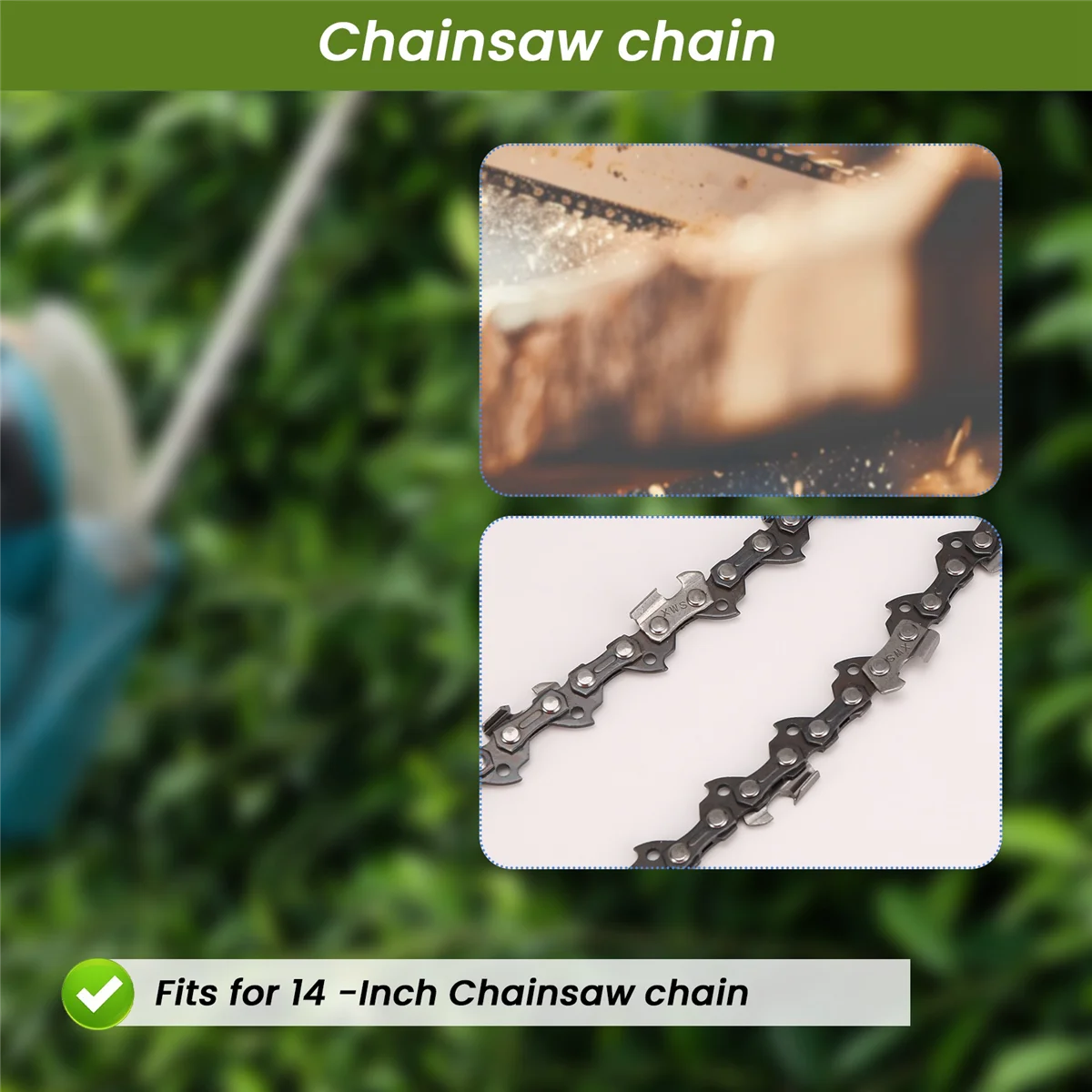 

6PCS 14 Inch Metal Chainsaw Chain 3/8In LP Saw Chain 52 Electric Saw Accessory Replacement Chainsaw Saw Chain
