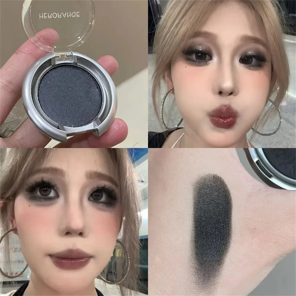 Paleta de sombras de ojos monocromáticas con purpurina de diamante, resaltador duradero con lentejuelas, brillo resistente al agua