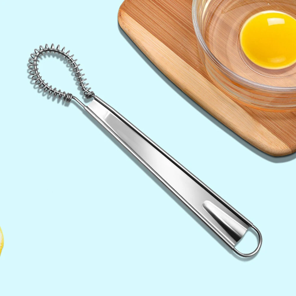 

Stainless Steel Spring Whisk Handheld Mixer Egg Beater Kitchen Tool Small Baking Frother Manual Milk Foamer Sauce Foamer