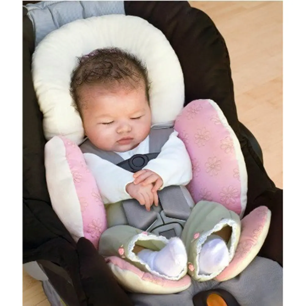baby-cushion-pads-for-newborn-stroller-car-seat-head-body-support-pillow-with-adjustable-protection-pad-pink-baby-cushion-pads