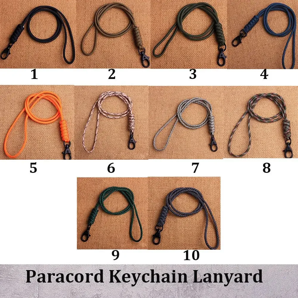 High Quality High Strength Paracord Keychain 20 Styles Parachute Cord Keychain Backpack Key Ring Outdoor Tool
