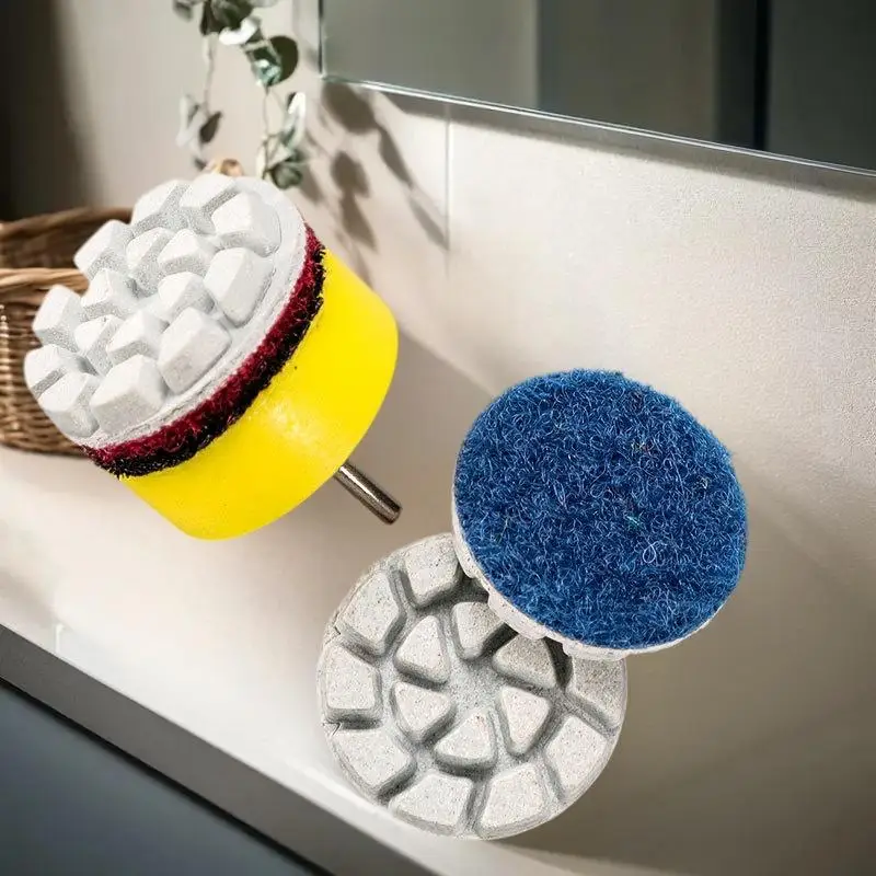 

Small 25MM Diamond Polishing Pads for Fine Polishing Granite and Marble; Self-Adhesive Flexible Resin Wheel.