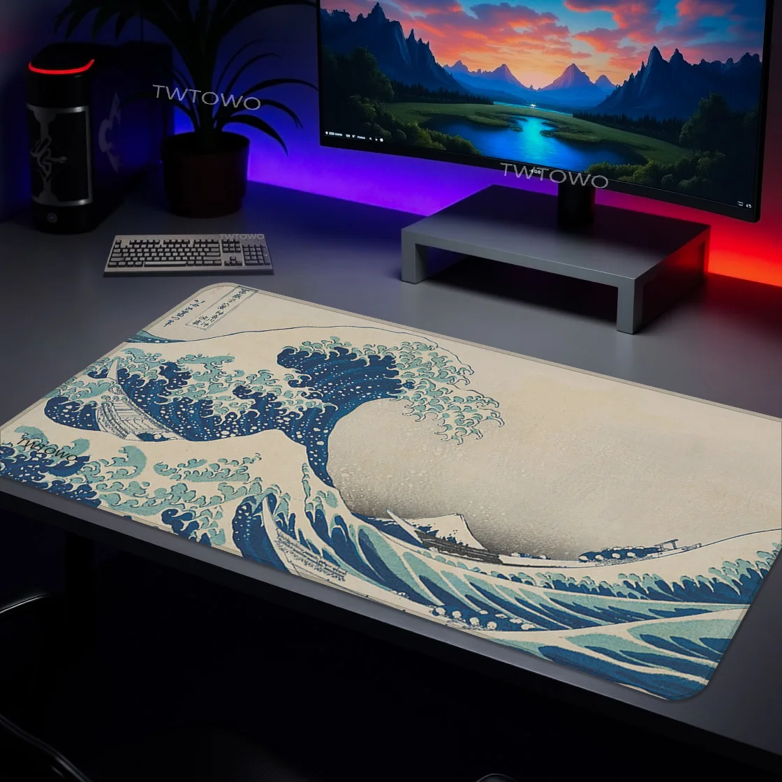 

Mouse Pad Gamer Japan Great Wave XL HD New Home Computer Mousepad XXL keyboard pad Natural Rubber Soft Office PC Table Mat