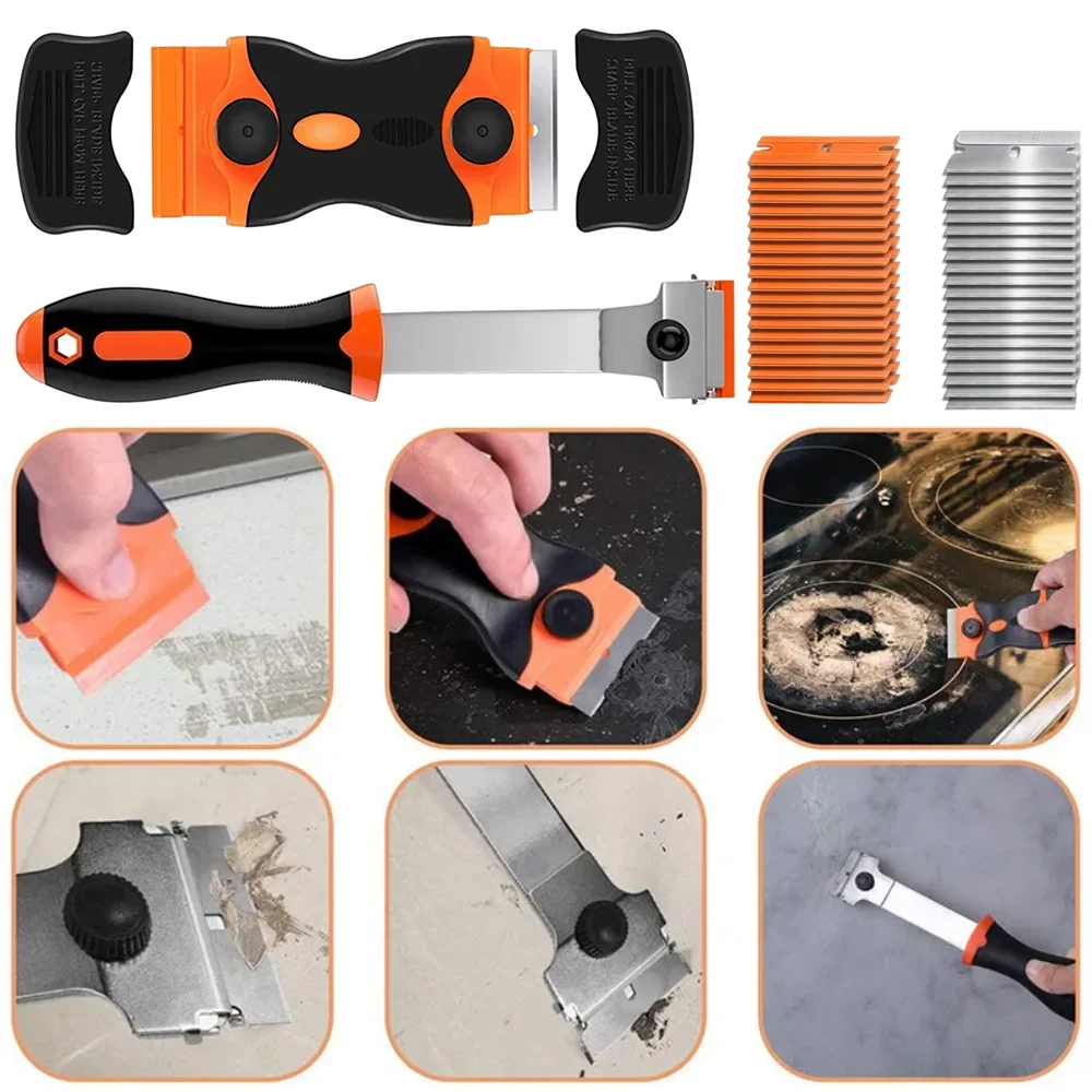 

Multifunctional Double Sided Scraper Screen Glass Cleaning Tool Automobiles Film Glue Removal Extended Stain Scraper Moldboard